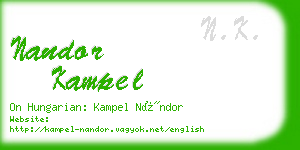 nandor kampel business card